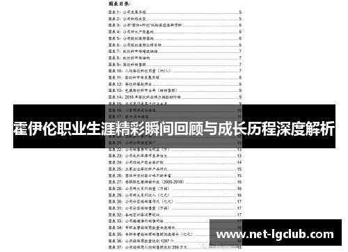 霍伊伦职业生涯精彩瞬间回顾与成长历程深度解析